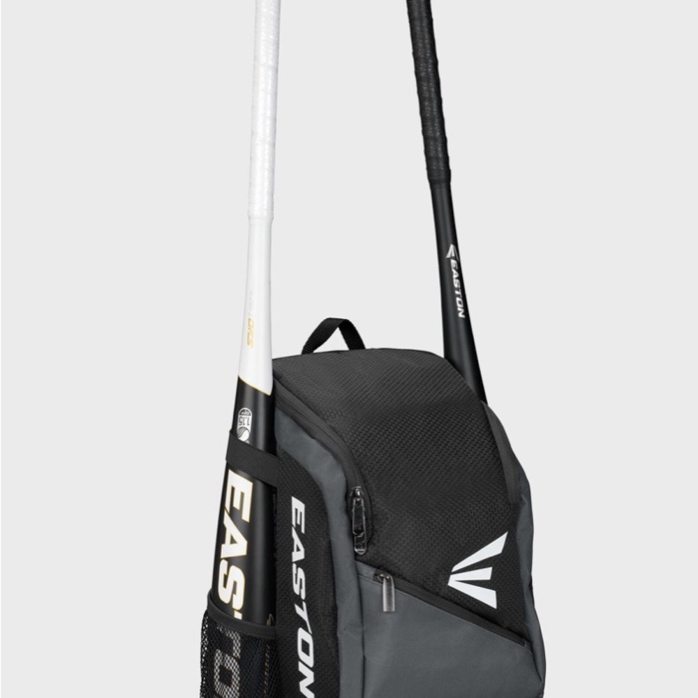 Easton Black and Gray Baseball Backpack with Bat Sleeves
